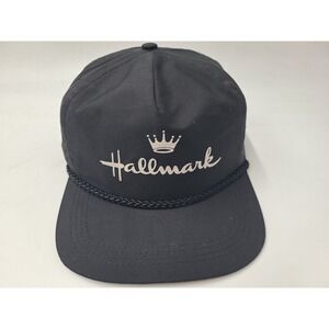 Vintage Hallmark Cards Rope Strapback Adjustable Hat Cap Casual Men Women Black